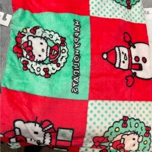 Hello Kitty Red and Green blanket